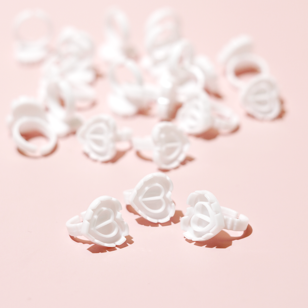 Glue Rings for Eyelash Extensions | Heart-Shaped